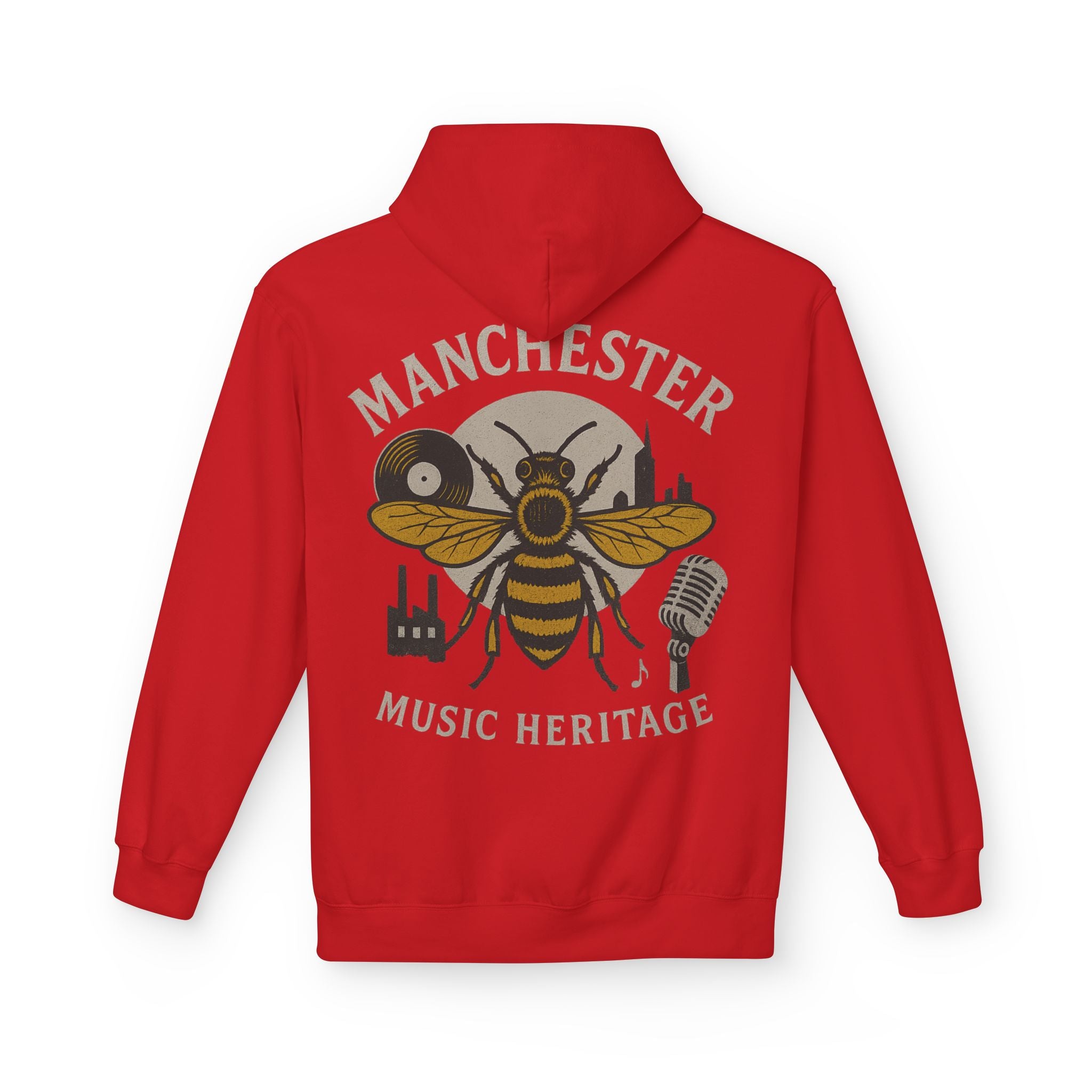 MNRCH.MCR™ Heritage Hoodie — Bee & Vinyl Edition