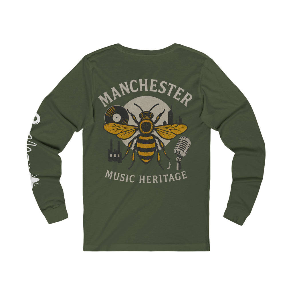 Manchester Music Heritage Long Sleeve Tee — Bee & Vinyl Cityscape